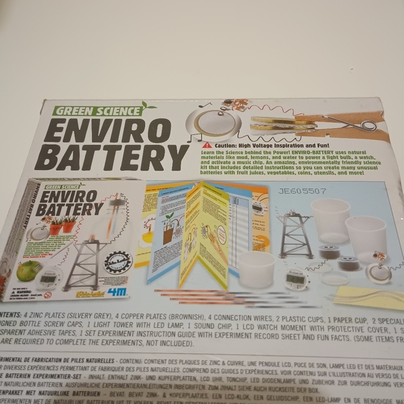New Green Science Enviro Battery Kit Factory Sealed Home School Projects - Picture 3 of 13